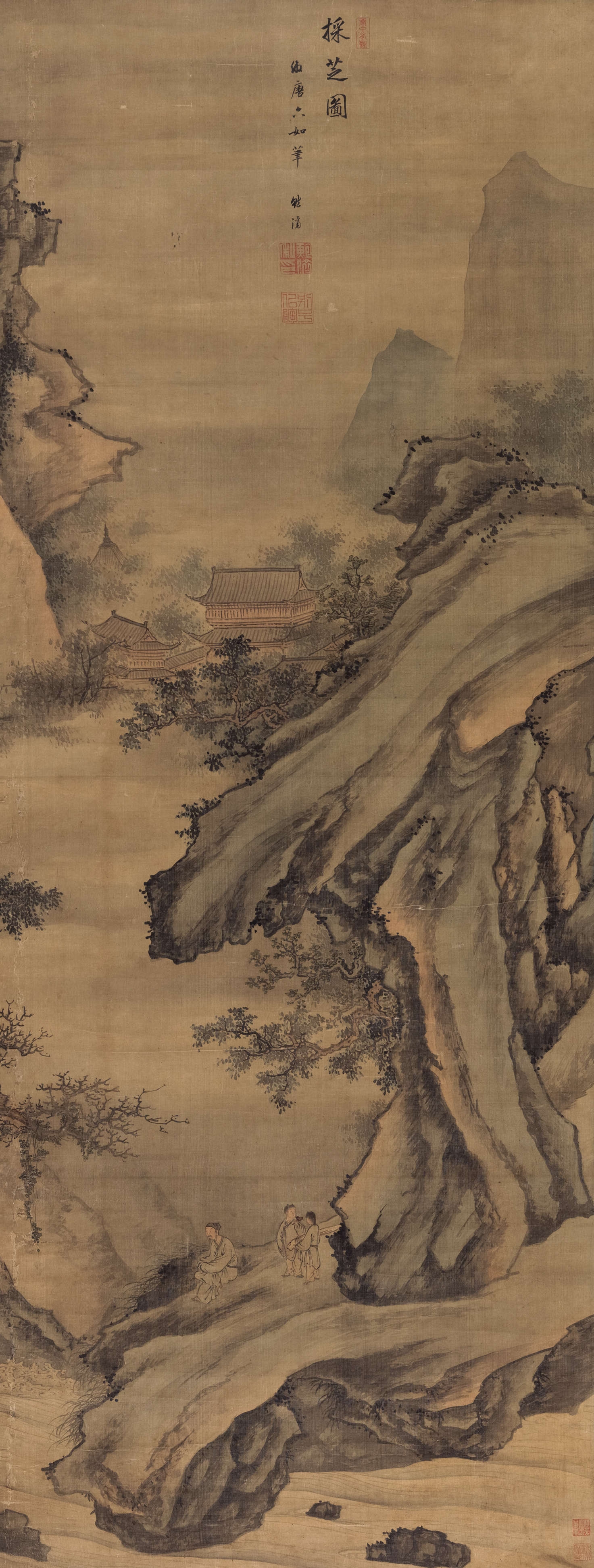 Artwork by Bao Ji, Caizhitu, Made of color on silk