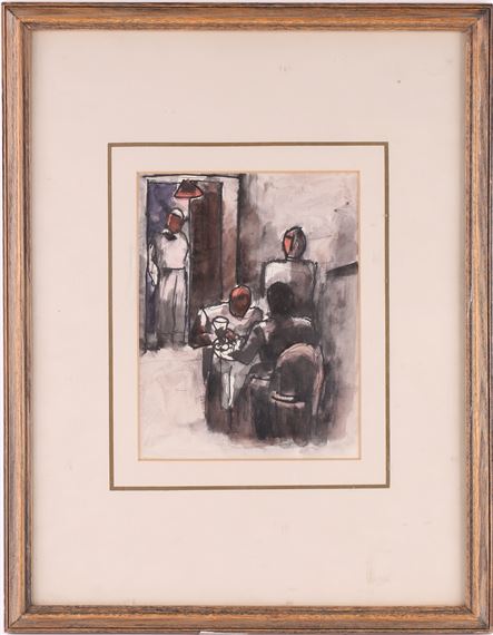 In the Cafe by Josef Herman