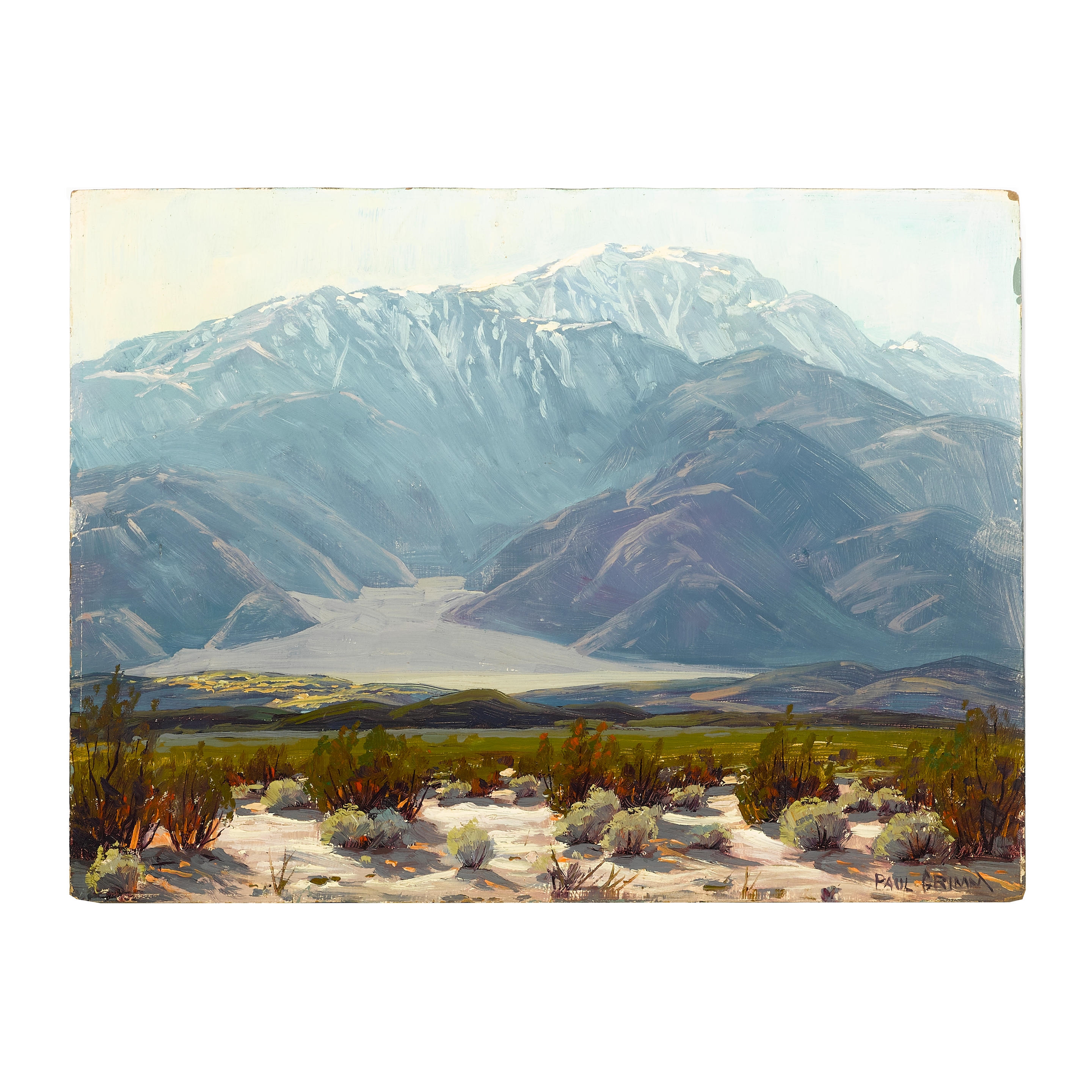 Artwork by Paul Grimm, High Desert and San Jacinto (a group of two), Made of oil on board