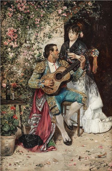 The serenade by José Gallegos y Arnosa, 1883