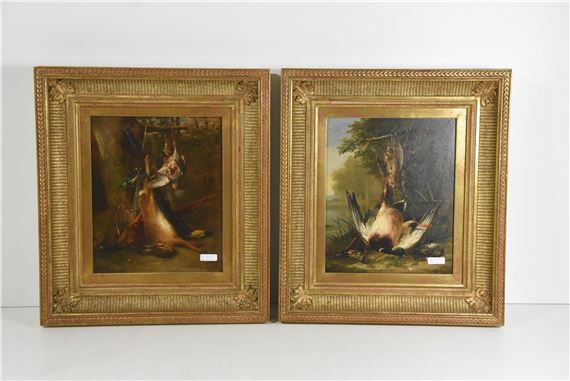 Natures mortes au gibier by François Joseph Huygens, 1869; 1870