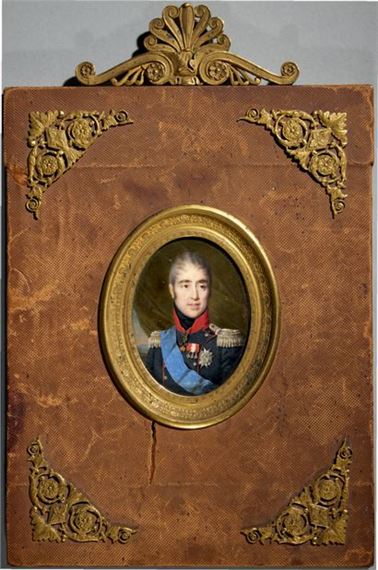 Portrait of King Charles X (1757-1836), in bust towards the right, in great uniform and decorations by Daniel Saint