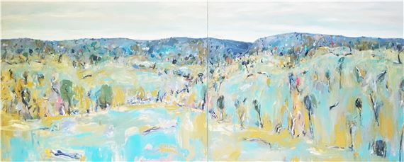 Untitled - Landscape 2004 diptych by Tim Hutchinson, 2004