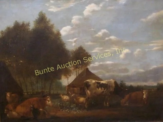 Farm scene by Paulus Potter