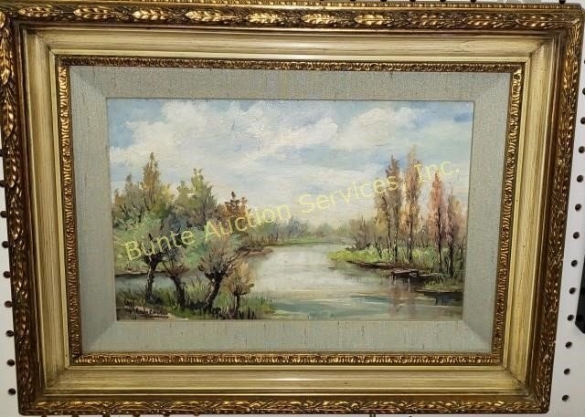 Artwork by European School, 20th Century, G. Manfredini, Landscape, Made of oil on board