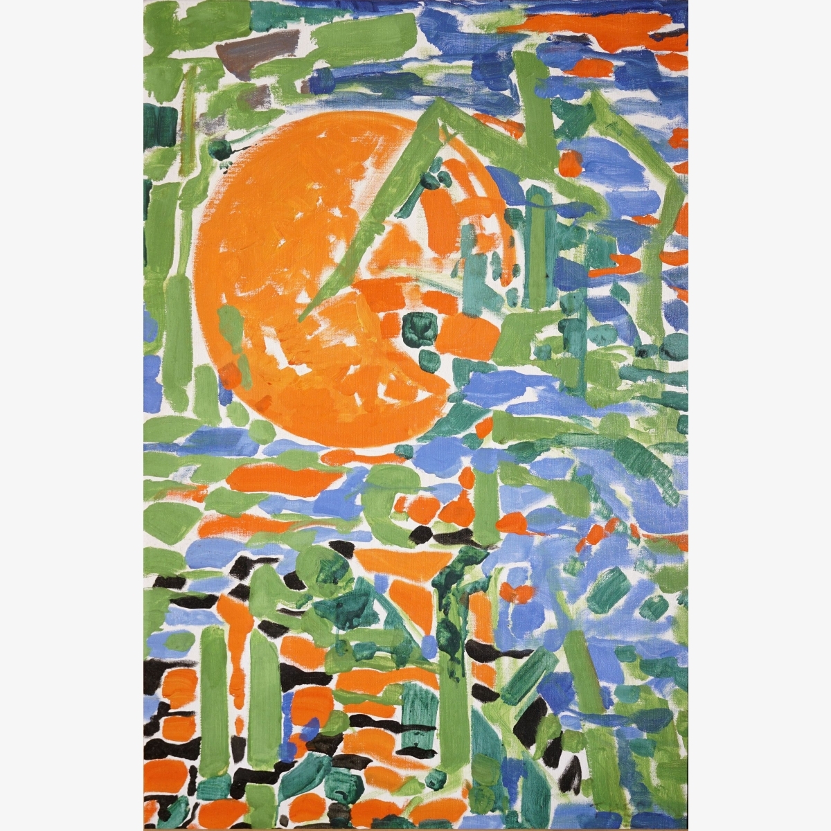 Artwork by Pierre Theron, Après-midi sur l'étang, Made of oil on canvas