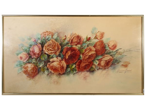 Artwork by Madeleine Renaud, Three paintings, Made of watercolor on paper