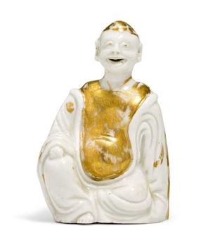 BUDAI FIGURE AS AN INCENSE BURNER - Johann Benjamin Thomae
