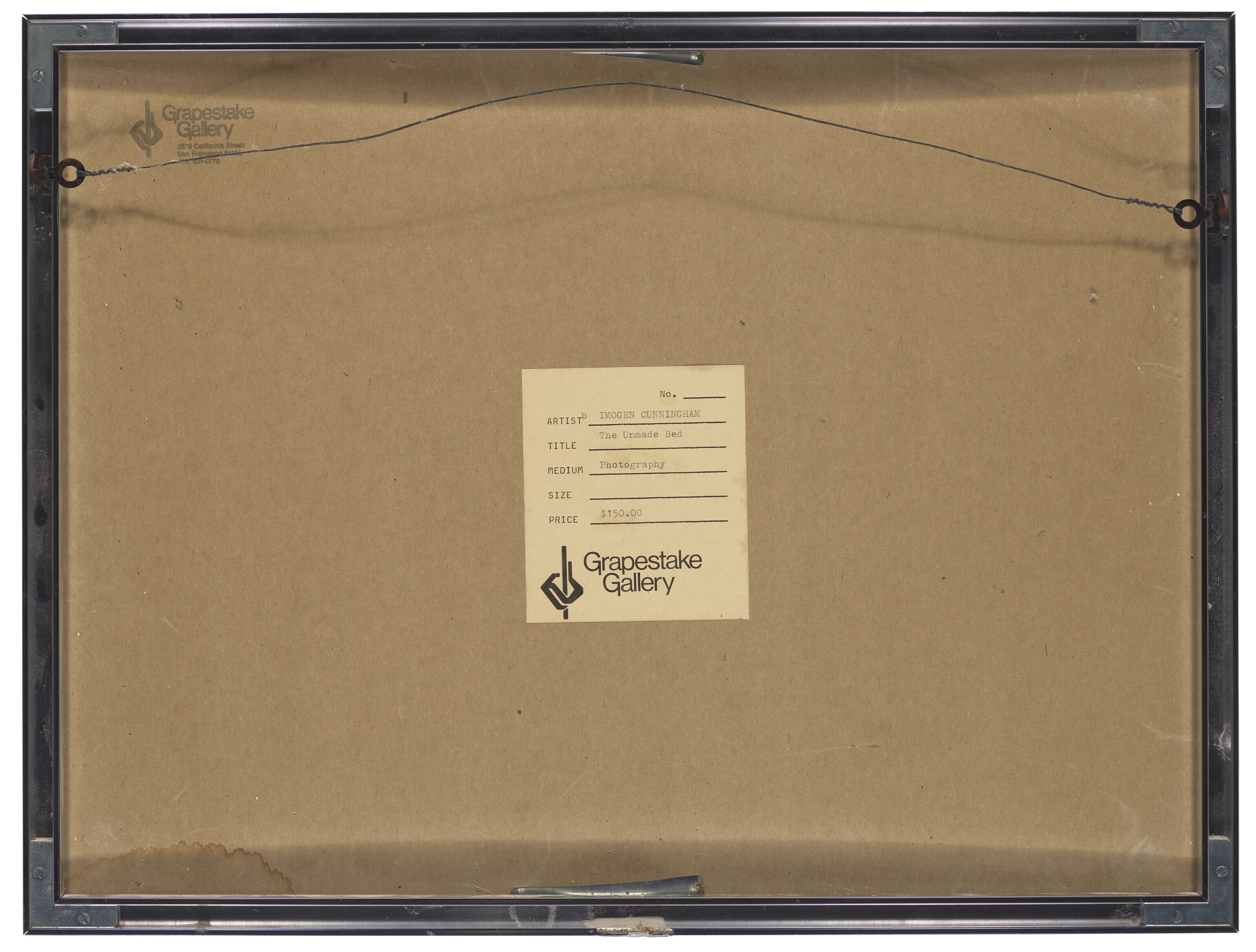 Artwork by Imogen Cunningham, The Unmade Bed, 1957, Made of gelatin silver print, mounted on board