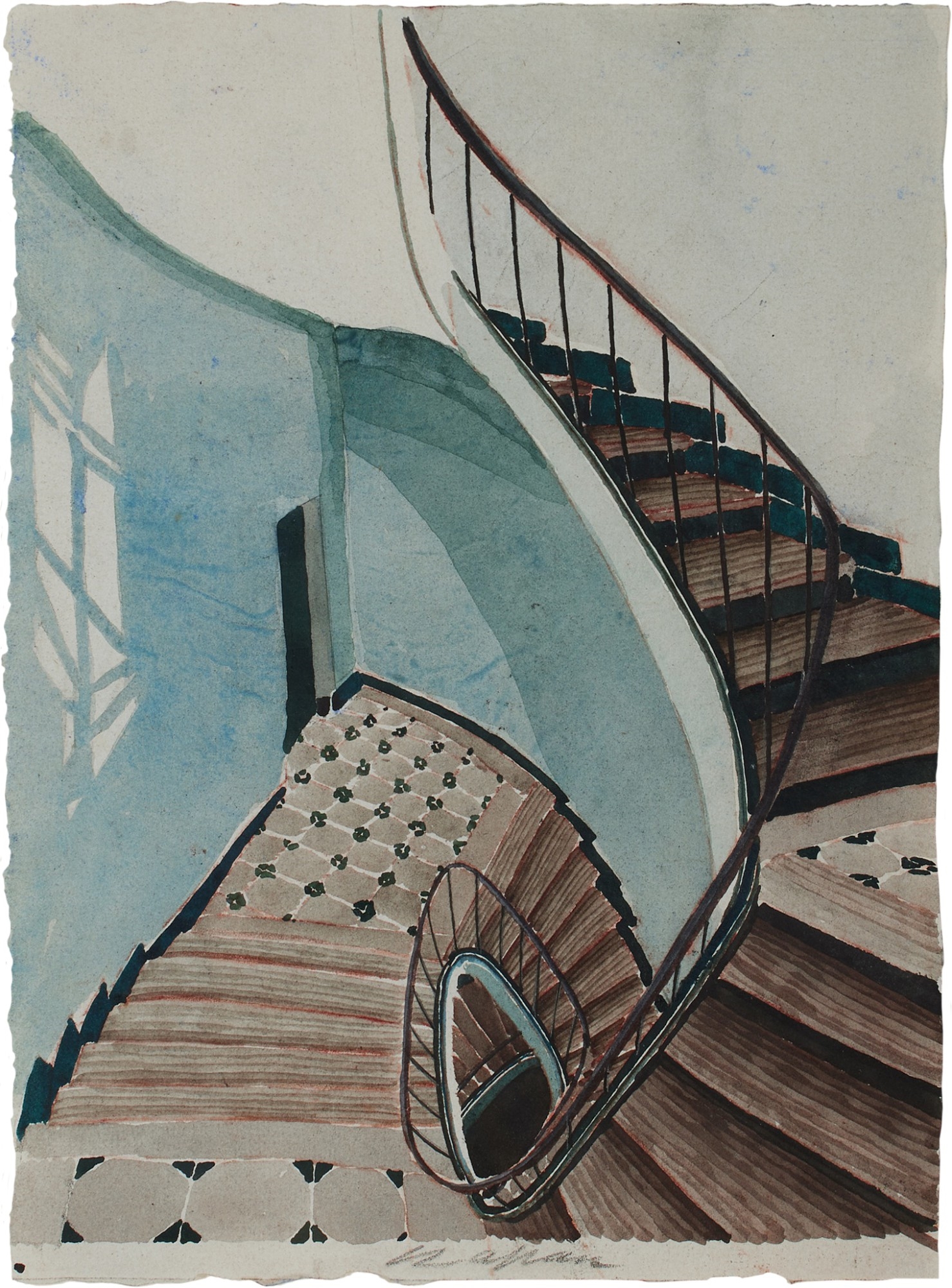 Sans Titre (Escalier) by Sam Szafran, Executed in 1987