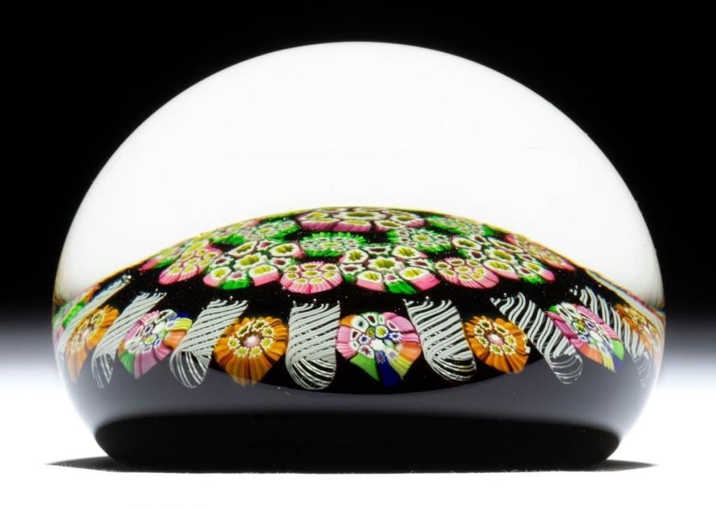 Paul Ysart CONCENTRIC MILLEFIORI ART GLASS PAPERWEIGHT (1946 1963) MutualArt