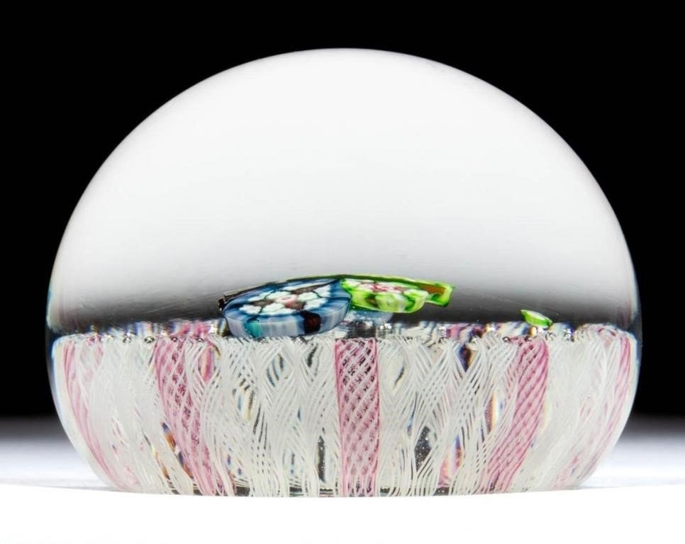 Paul Ysart BUTTERFLY ART GLASS PAPERWEIGHT (20th Century) MutualArt