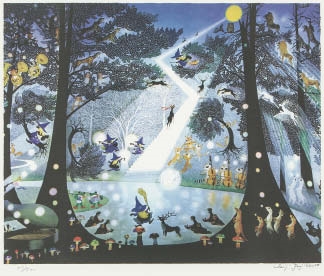 Artwork by Seiji Fujishiro, Bright forest, Made of lithograph