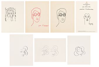 Portraits d'Yves Saint Laurent, de Rudolf Noureïev de Vaslav Nijinsky et études variées - Roland Petit