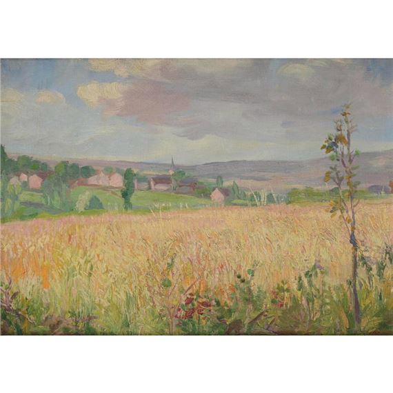 "Paysage de campagne" by Émile Van Doren, 1913
