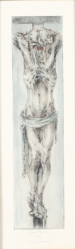 Artwork by Dimitrije Popović, ISUS, Made of Watercolor / drypoint