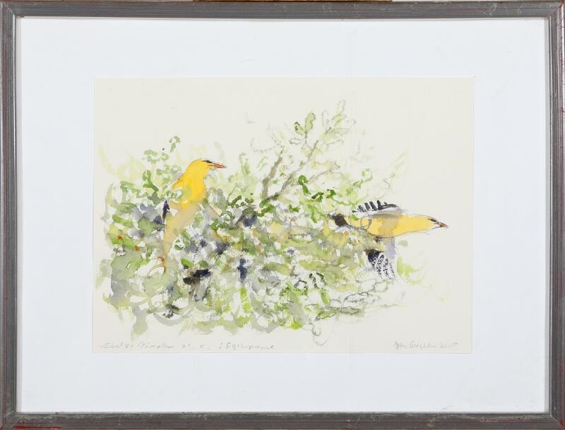 Artwork by Jens Gregersen, Four sceneries, Made of Watercolour and pen on paper