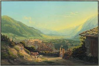 Vue de la Ville de Coire et de ses Environs Cn de Grisons. - Johann Jakob Schmid