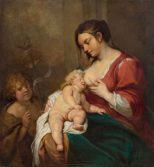 Madonna and Child with St John the Baptist. by Johann Boeckhorst, 1646