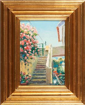 REAL-BORDALO, óleo, 17,5 x 25 cm. - Artur Real Chaves Bordalo da Silva