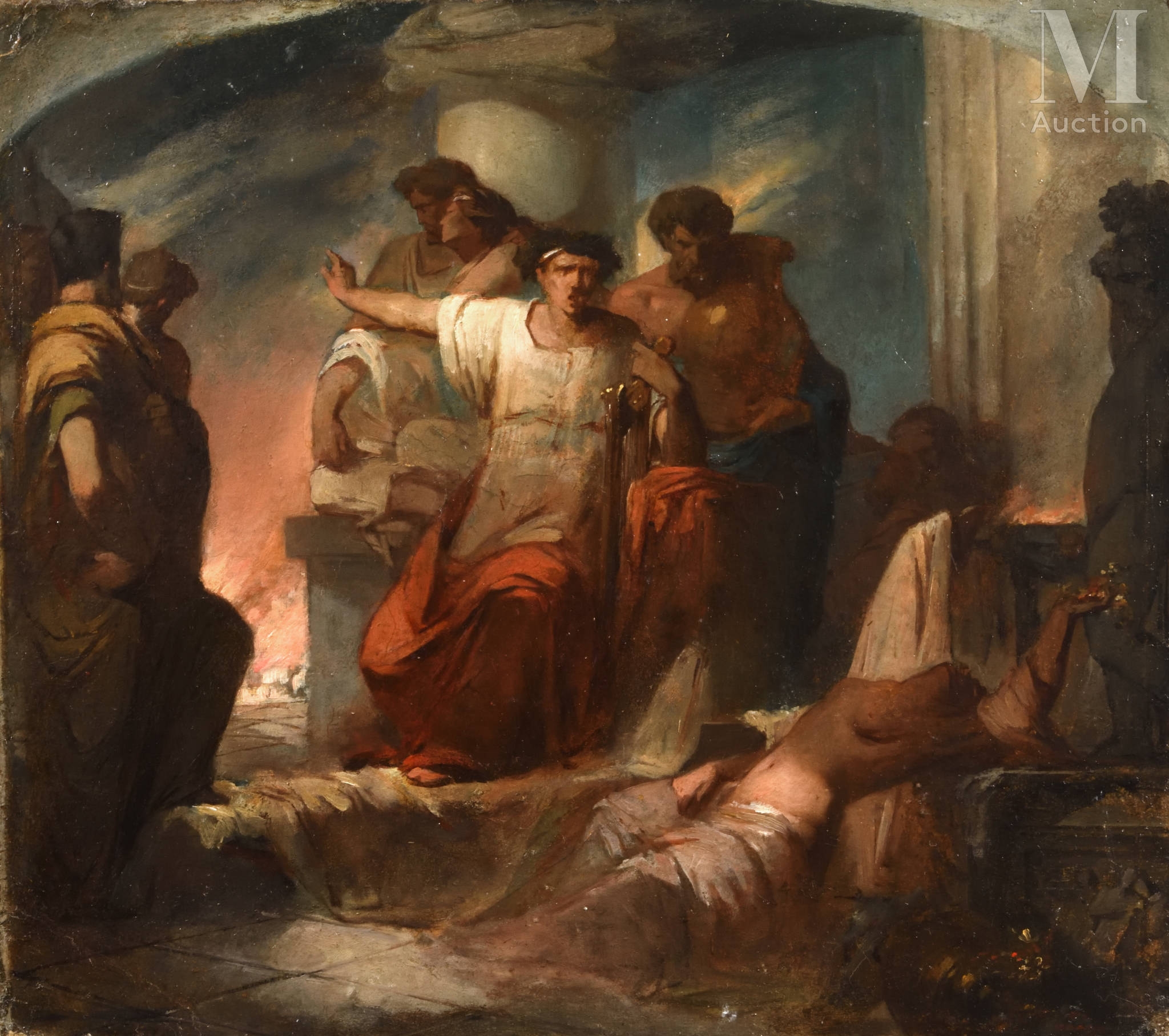 French School, 19th Century | L’incendie de Rome par Néron (1820 ...