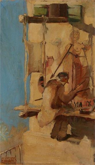 Le restaurateur de fresques by Kleofas Bogailei