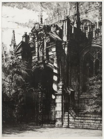 'St Mary's Oxford' by John Howard, dated 1995