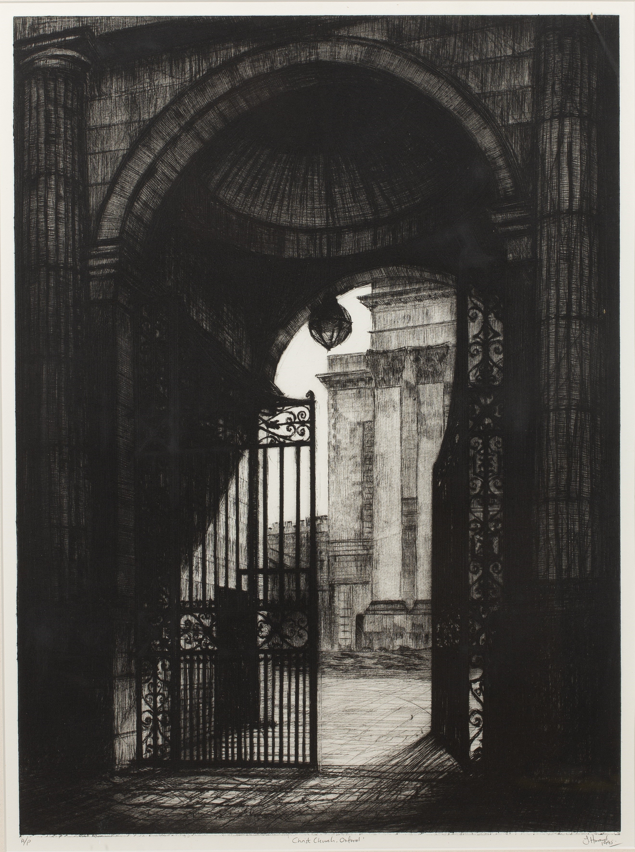 Artwork by John Howard, 'Christ Church, Oxford', Made of etching