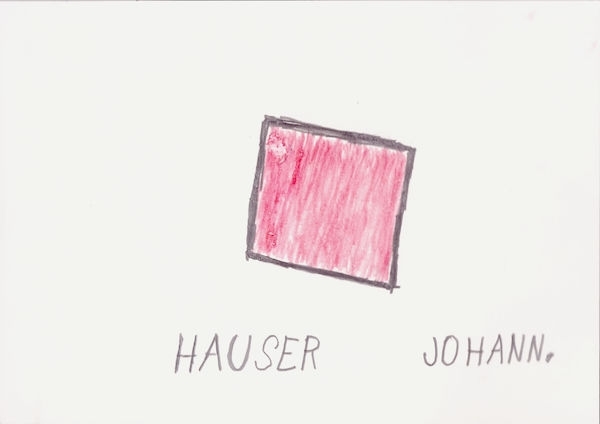 Artwork by Johann Hauser, Ohne Titel, Made of red and black on paper