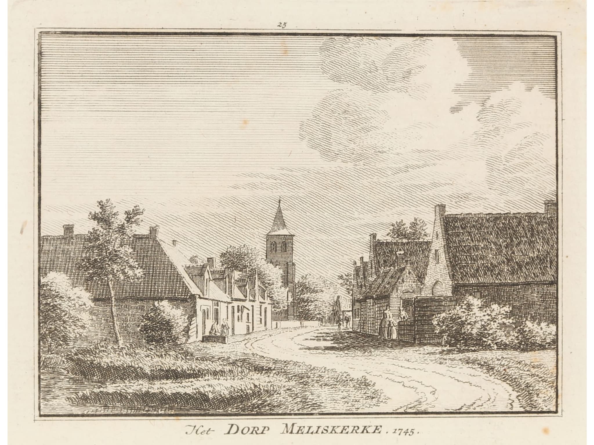 Het dorp Meliskerke. by Cornelis Pronk, Hendricus Spilman, 1745
