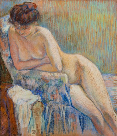 Nu assis aux bras croisés by Théo van Rysselberghe, Executed circa 1905