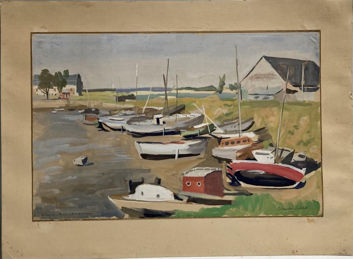 Artwork by Claude Petitet, LE CROISIC, LA CHAMBRE DES VASES, Made of Gouache