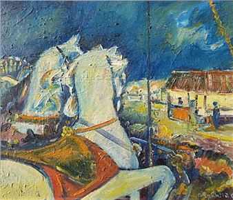 Marketplace with carousel - Ragnhild Godenius