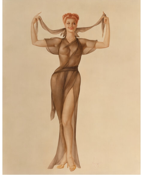 Artwork by Alberto Vargas, Miss Universe, Made of Watercolor on paper laid on board