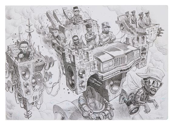 "Public Enemy" original illustration by Dan Lish by Dan Lish, 2016