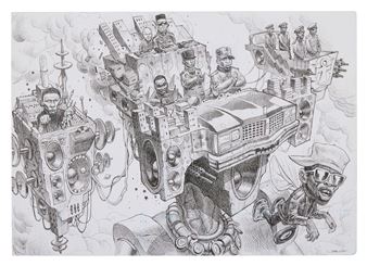 &quot;Public Enemy&quot; original illustration by Dan Lish - Dan Lish