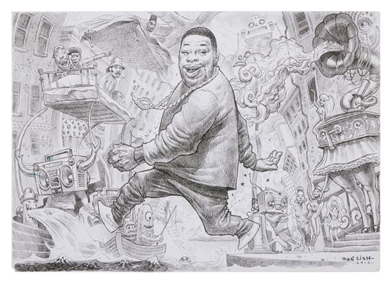 "Biz Markie" original illustration by Dan Lish by Dan Lish, 2016