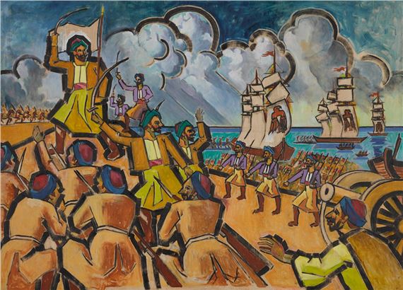 Tarek Ebn Zeyad by Mahmoud Afifi, dated 1982