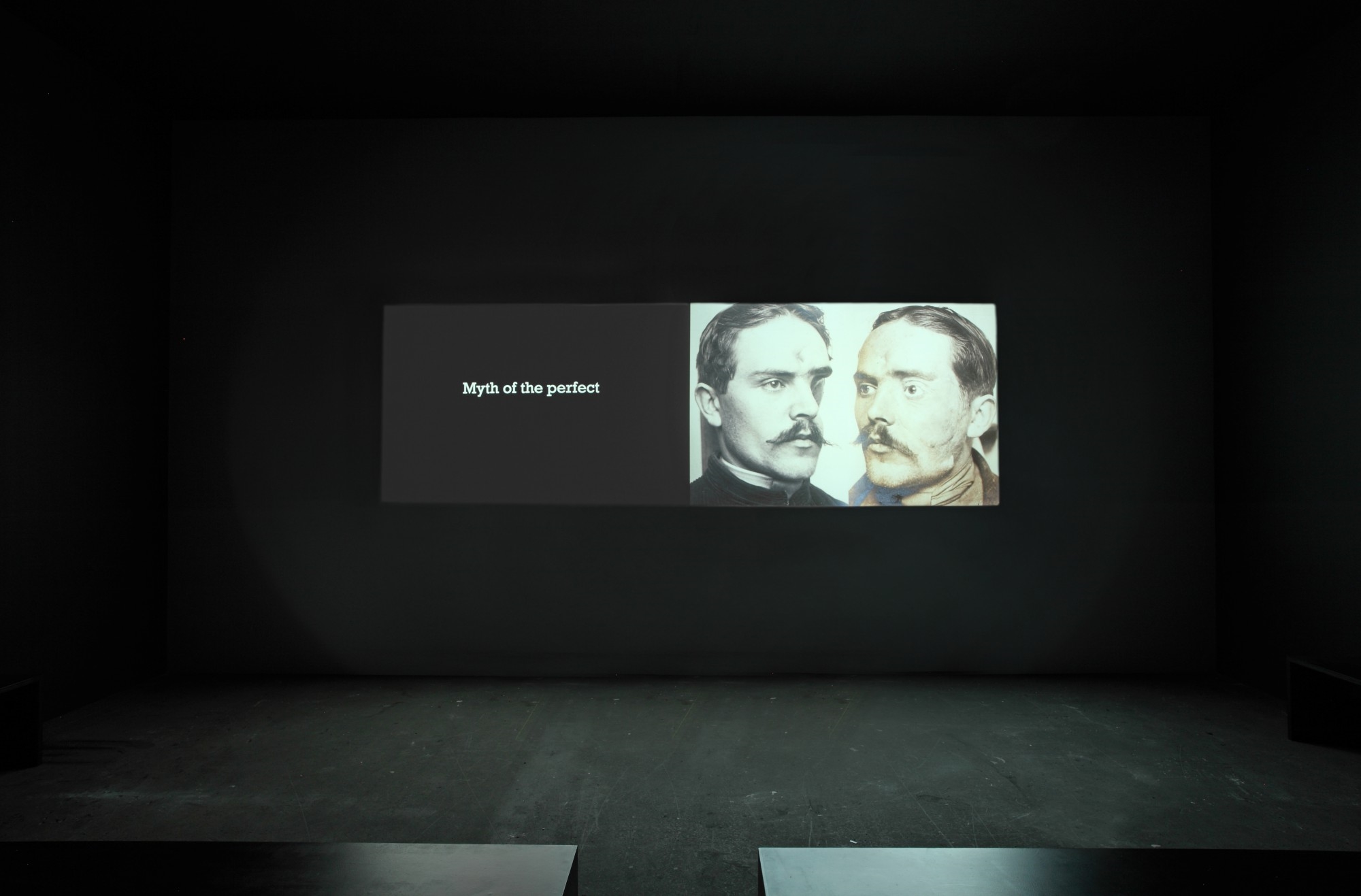 Artwork by Kader Attia, The Repair, Made of two channel slide projector, diptych of 80 slides