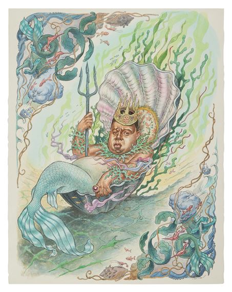 "Biggie" original watercolor illustration by Dan Lish by Dan Lish, 2022