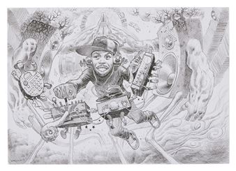 &quot;J Dilla - Dilla Flows Again&quot; original illustration by Dan Lish - Dan Lish
