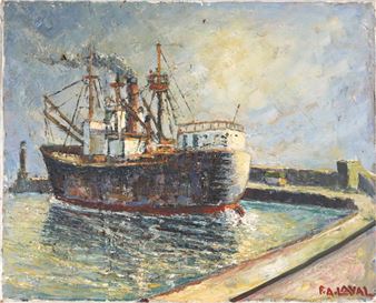Ship in Harbor - Fernand Laval