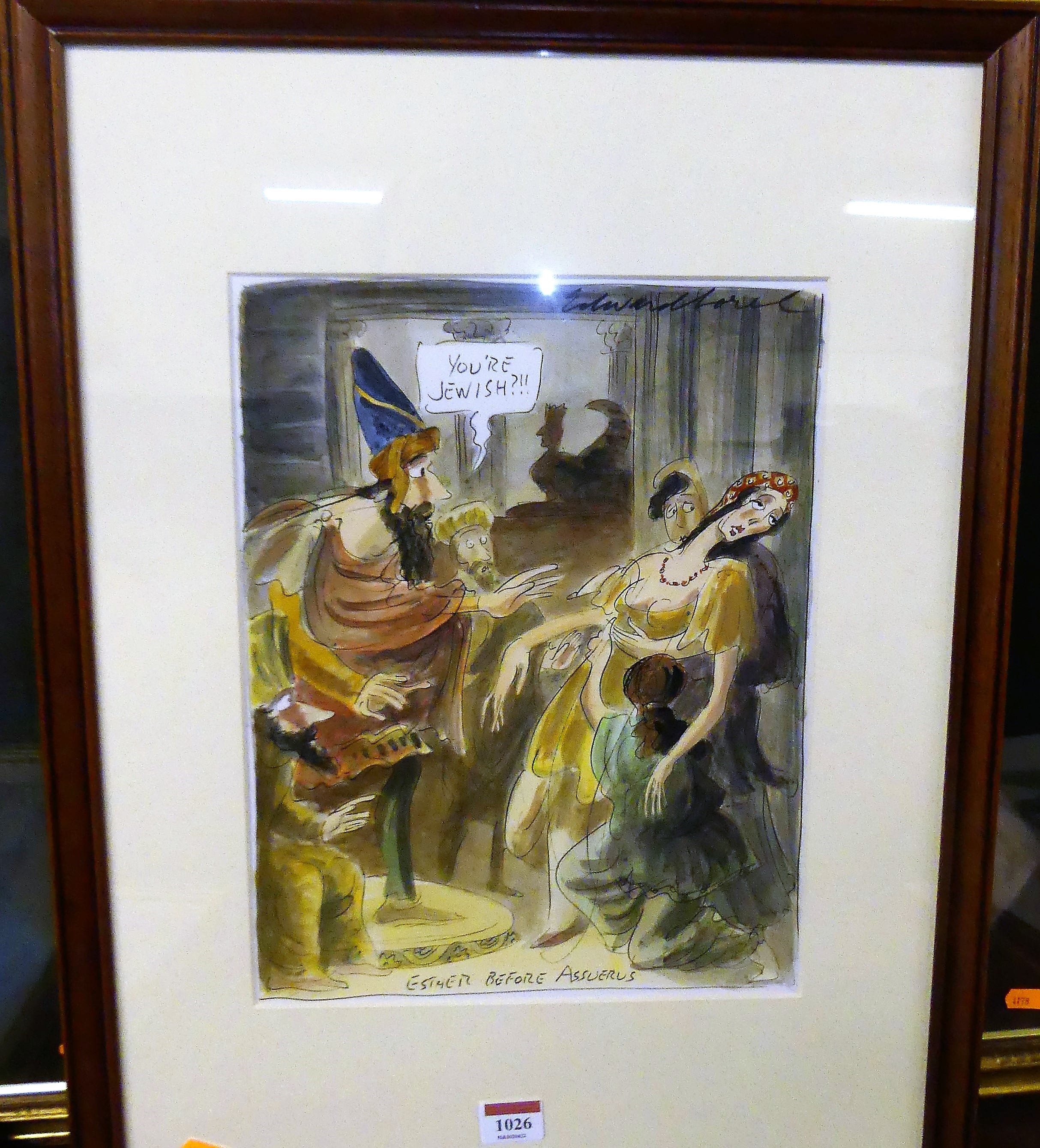 Ed Sorel | - Esther before Ahasuerus | MutualArt