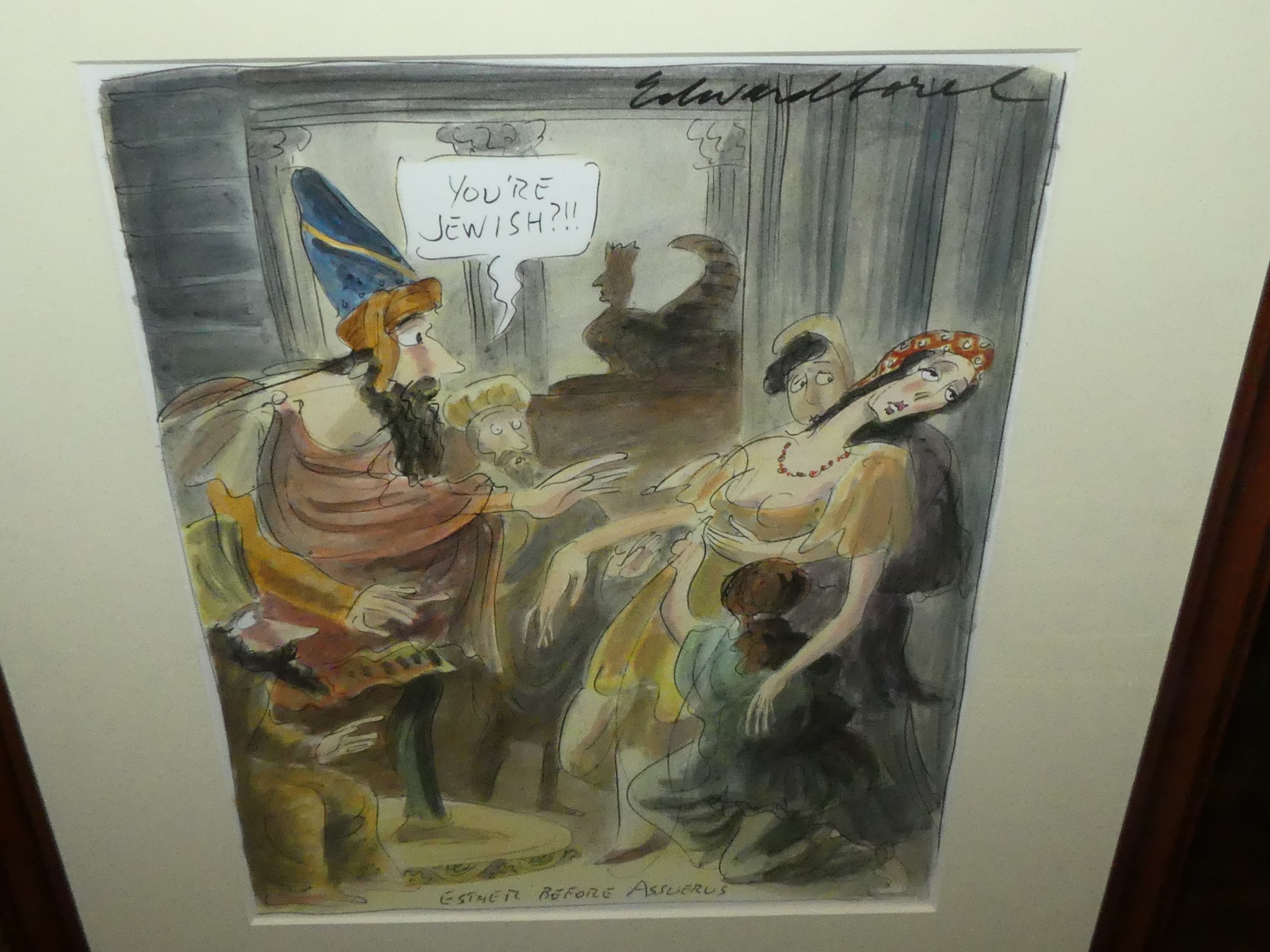 Ed Sorel | - Esther before Ahasuerus | MutualArt