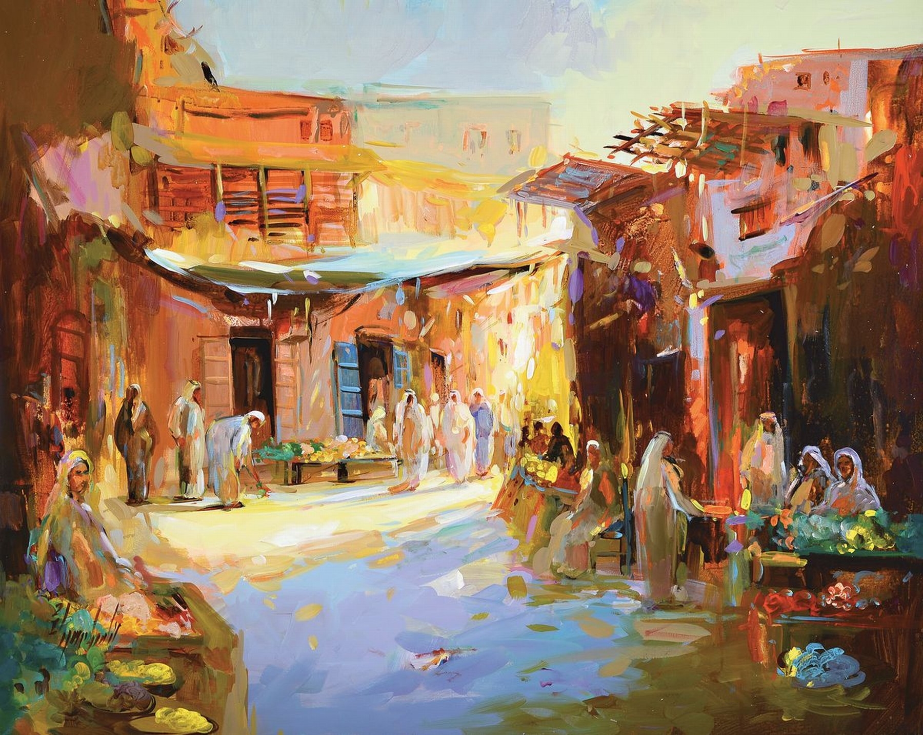 Abbas Al-mosawi | souk scene/oriental market in the evening light (2021 ...