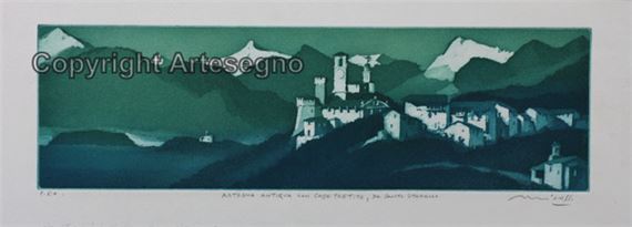 Artegna antiqua con case pretite, da Santo Stefano by Mario Micossi