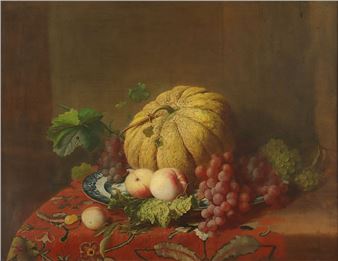 "Früchtestilleben mit Teppich" - Elselina Angenita Cornelia Röder