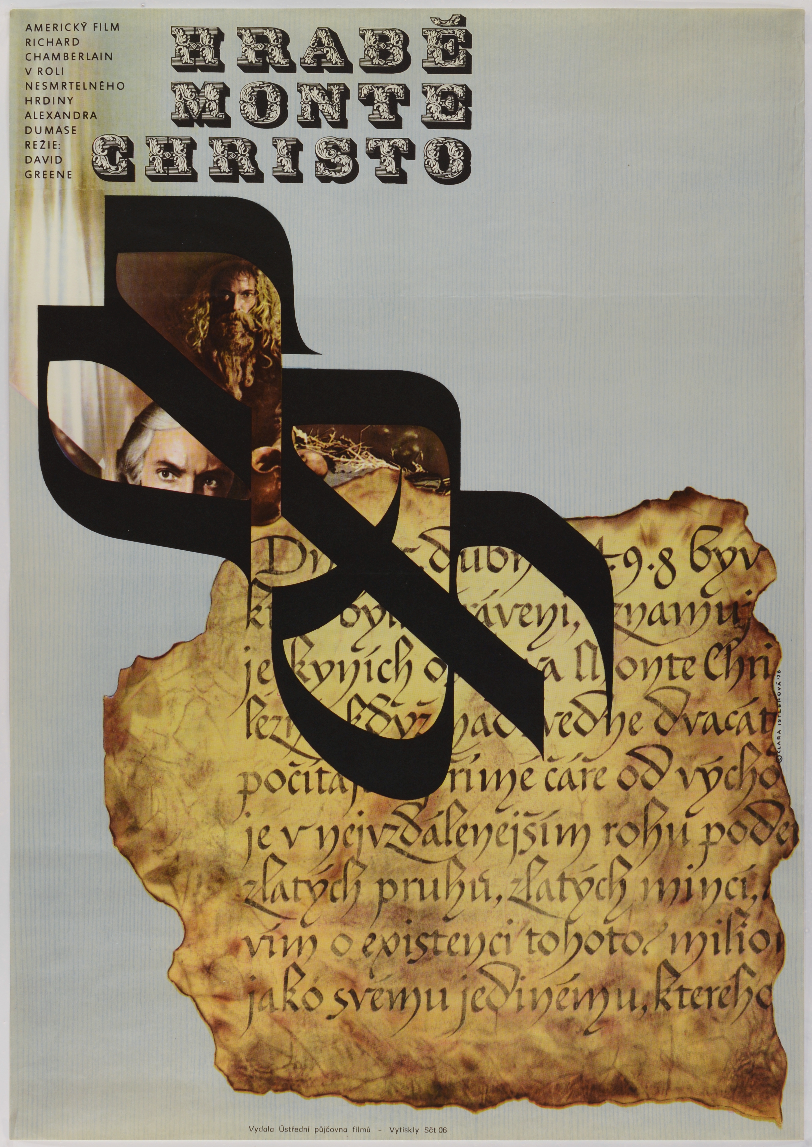 Artwork by Clara Istlerová, HRABĚ MONTE CHRISTO (THE COUNT OF MONTE-CRISTO), Made of offset print  In