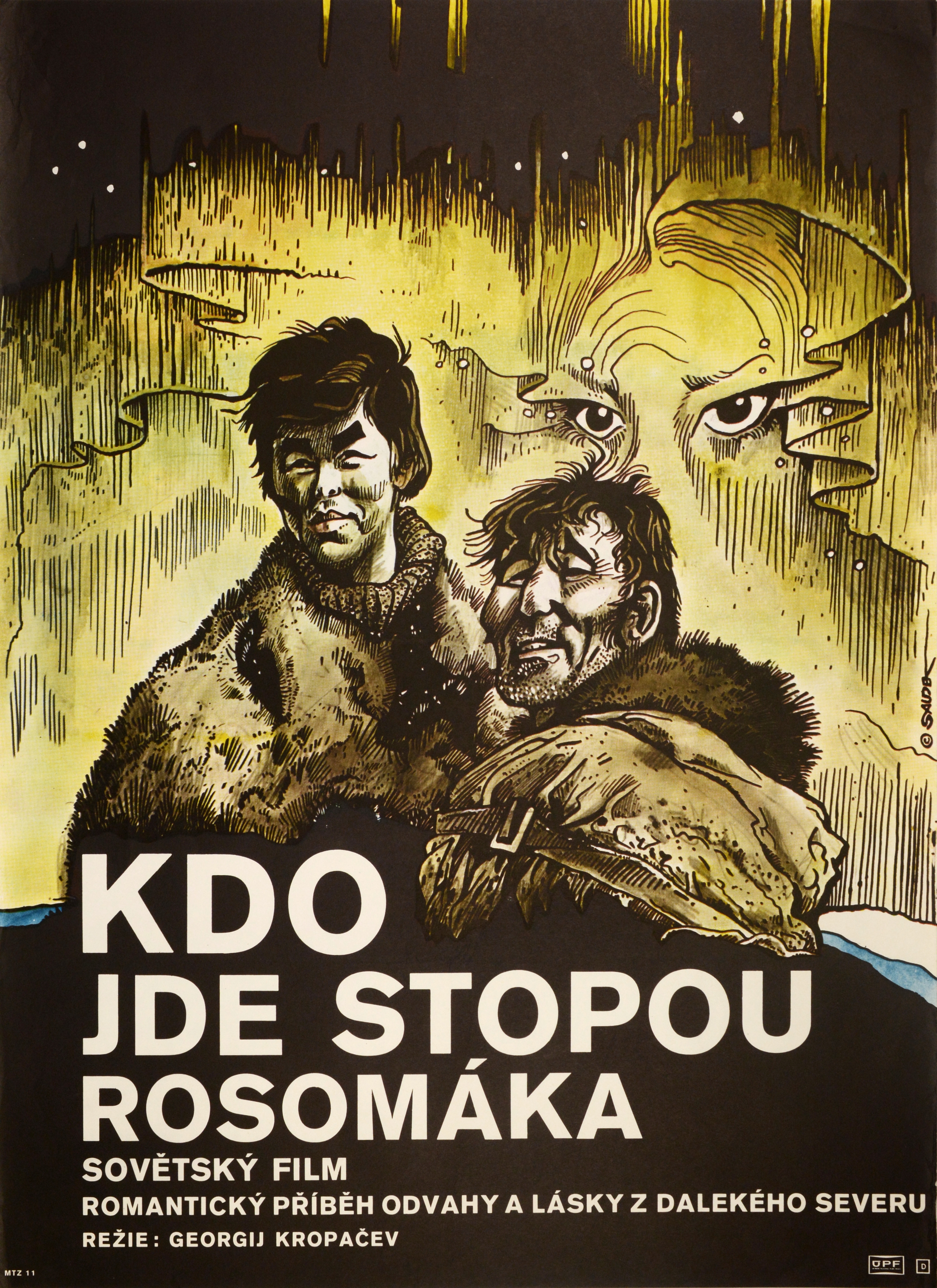 Artwork by Kaja Saudek, KDO JDE STOPOU ROSOMÁKA, Made of offset print