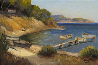 Seaside at Brusc, near Toulon. - Victor Senchet